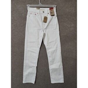 Levis Wedgie Straight Fit Jeans Womens 26 White Button Fly Stretch NEW